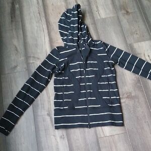 Lululemon Athletica Navy and White Striped Hoodie